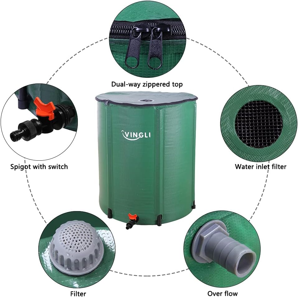 Emergency Rainwater Catchment Collapsible Barrel (50 Gallons) - Image 2
